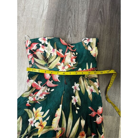 Zimmermann Floral Strapless Smocked Back Linen August Maxi Dress $725 - Picture 3 of 11